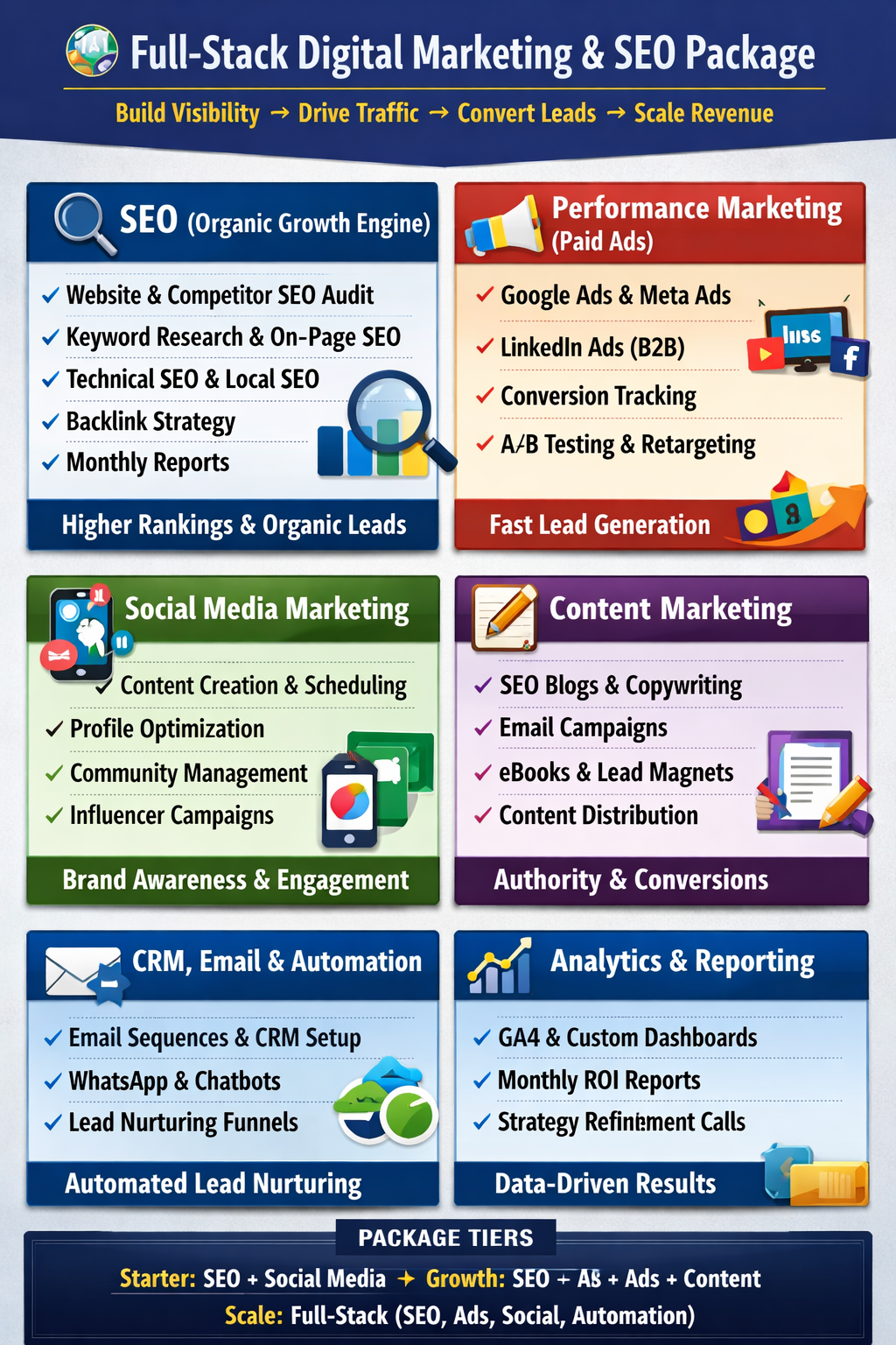Full-Stack Digital Marketing & SEO Package