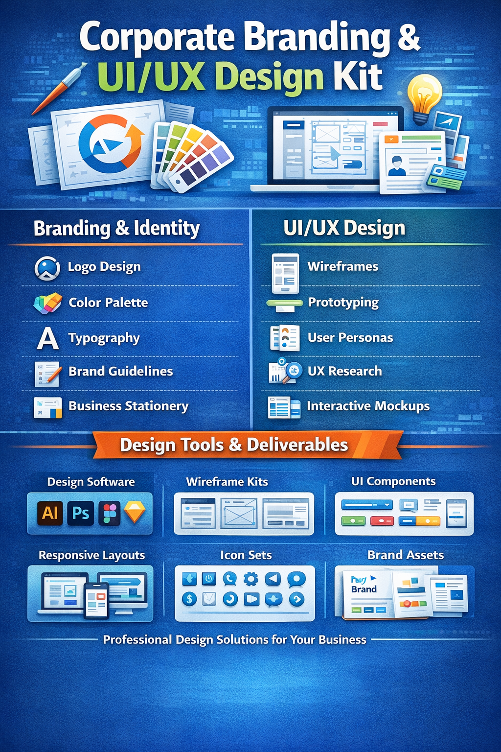 Corporate Branding & UI/UX Design Kit
